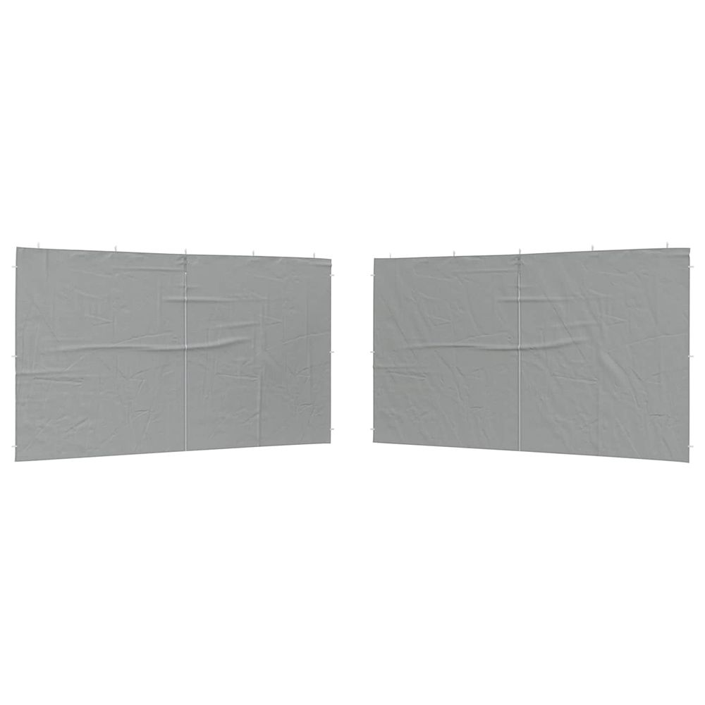 Mur de tente de fête 2 pièces 400 x 195 cm gris clair