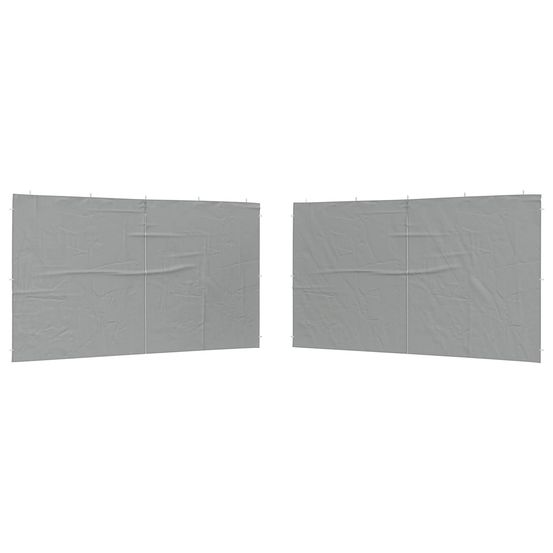 Mur de tente de fête 2 pièces 400 x 195 cm gris clair