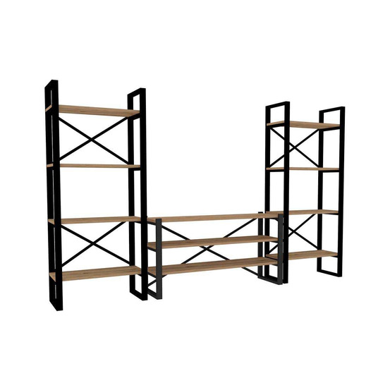 Etagère et meuble tv en métal et aggloméré egzotik