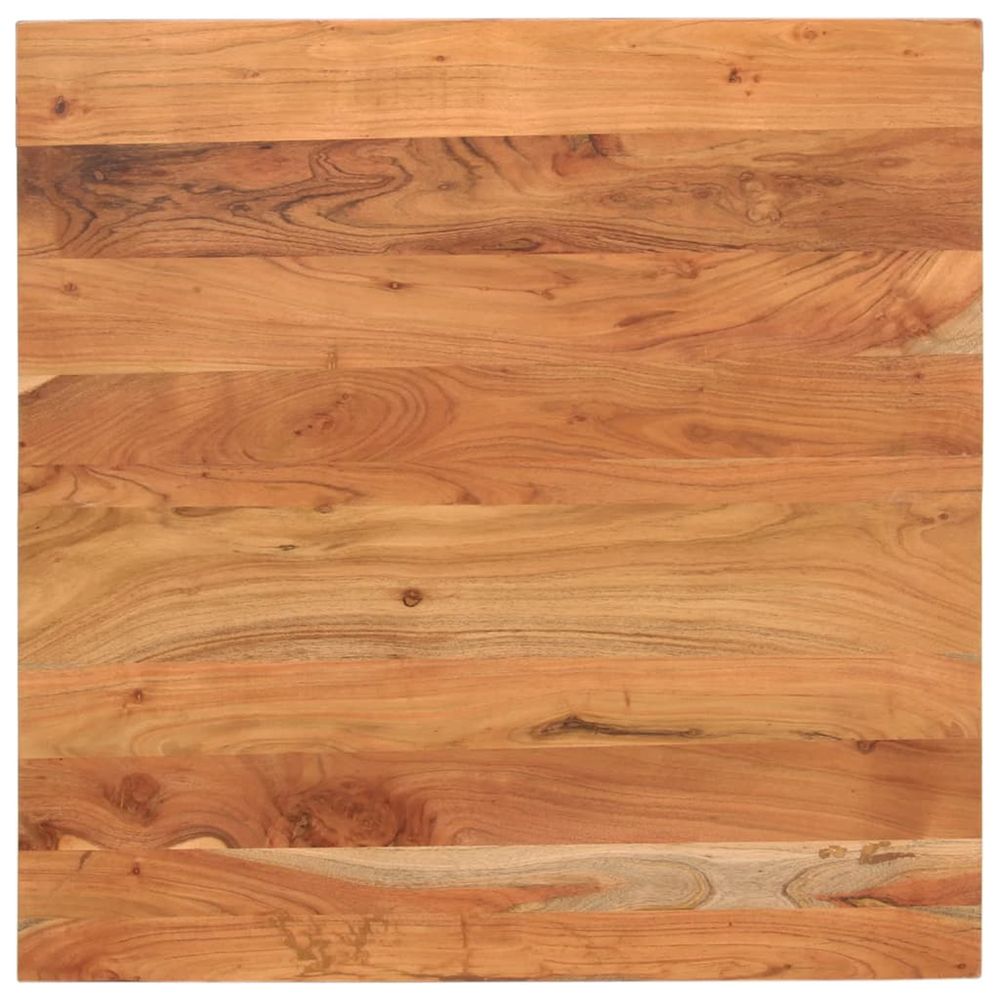 Dessus de table 80x80x2,5 cm carré bois massif d'acacia