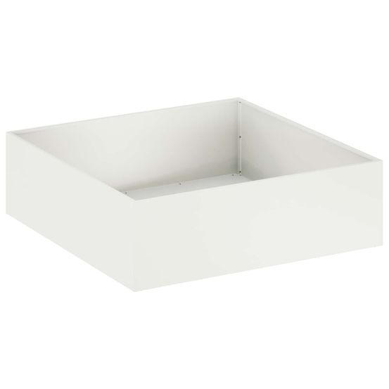 Cache-pot de jardin blanc 80 x 80 x 30 cm acier laminé à froid