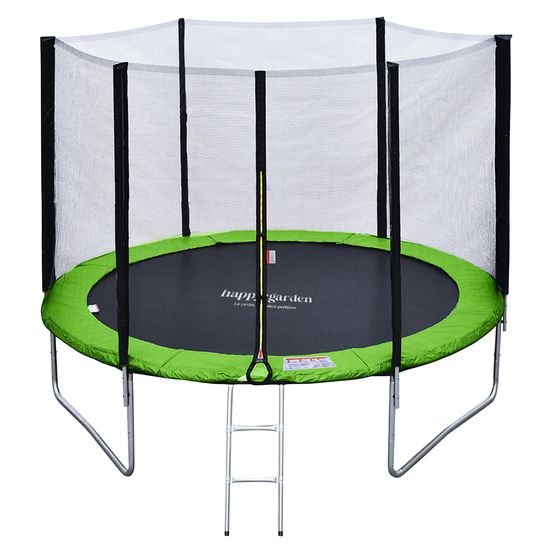 Trampoline 305cm réversible vert/bleu adelaïde + échelle, bâche et kit d'ancrage