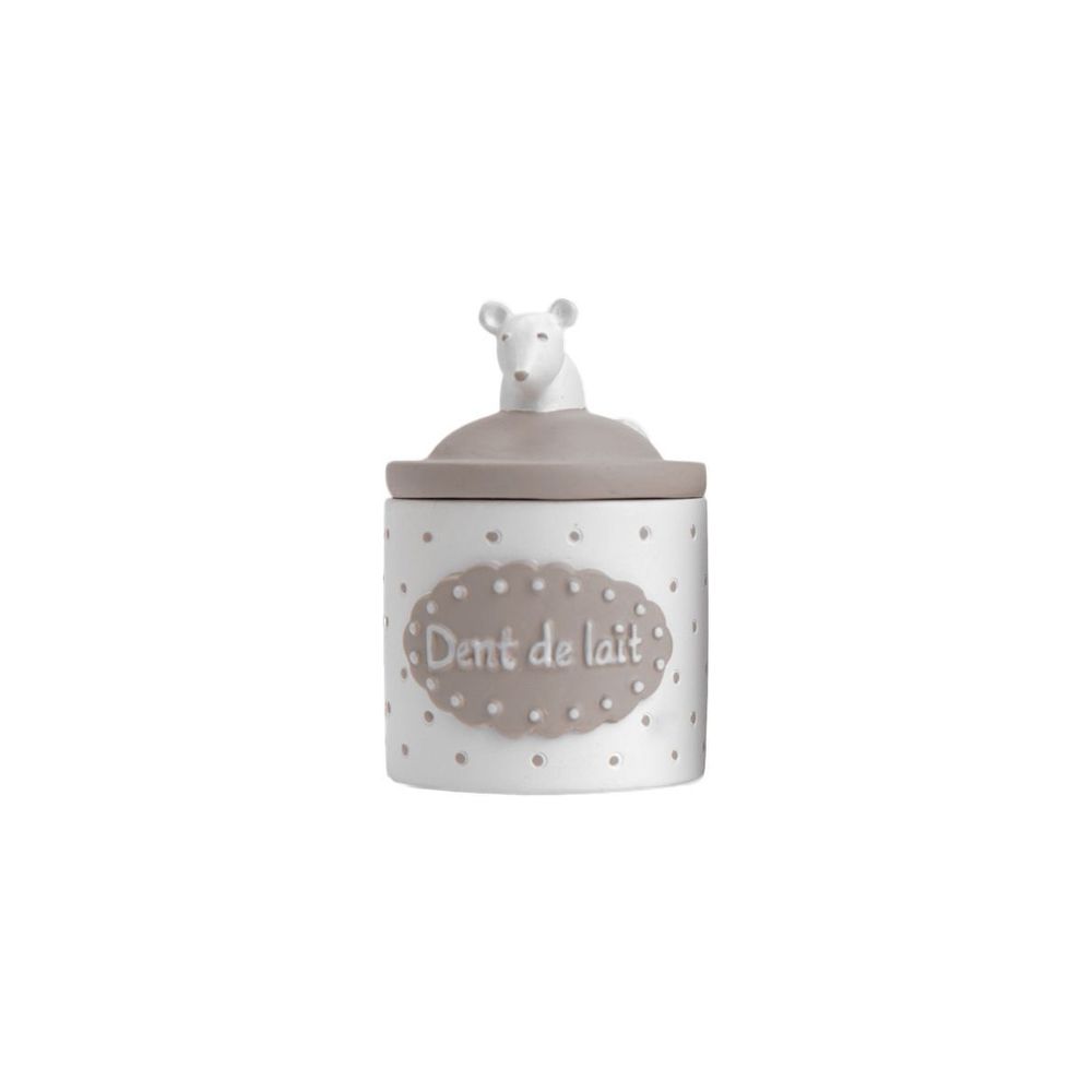 Boîte à dents petite souris blanc
