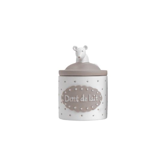 Boîte à dents petite souris blanc