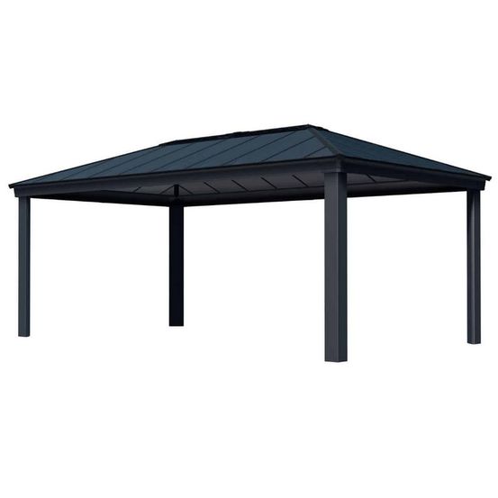 Gazebo de jardin 611,5x363,5cm gris - 706083