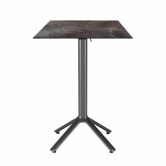 Restootab - table haute pliable nemo pour intérieur/extérieur pierre dark 60x60