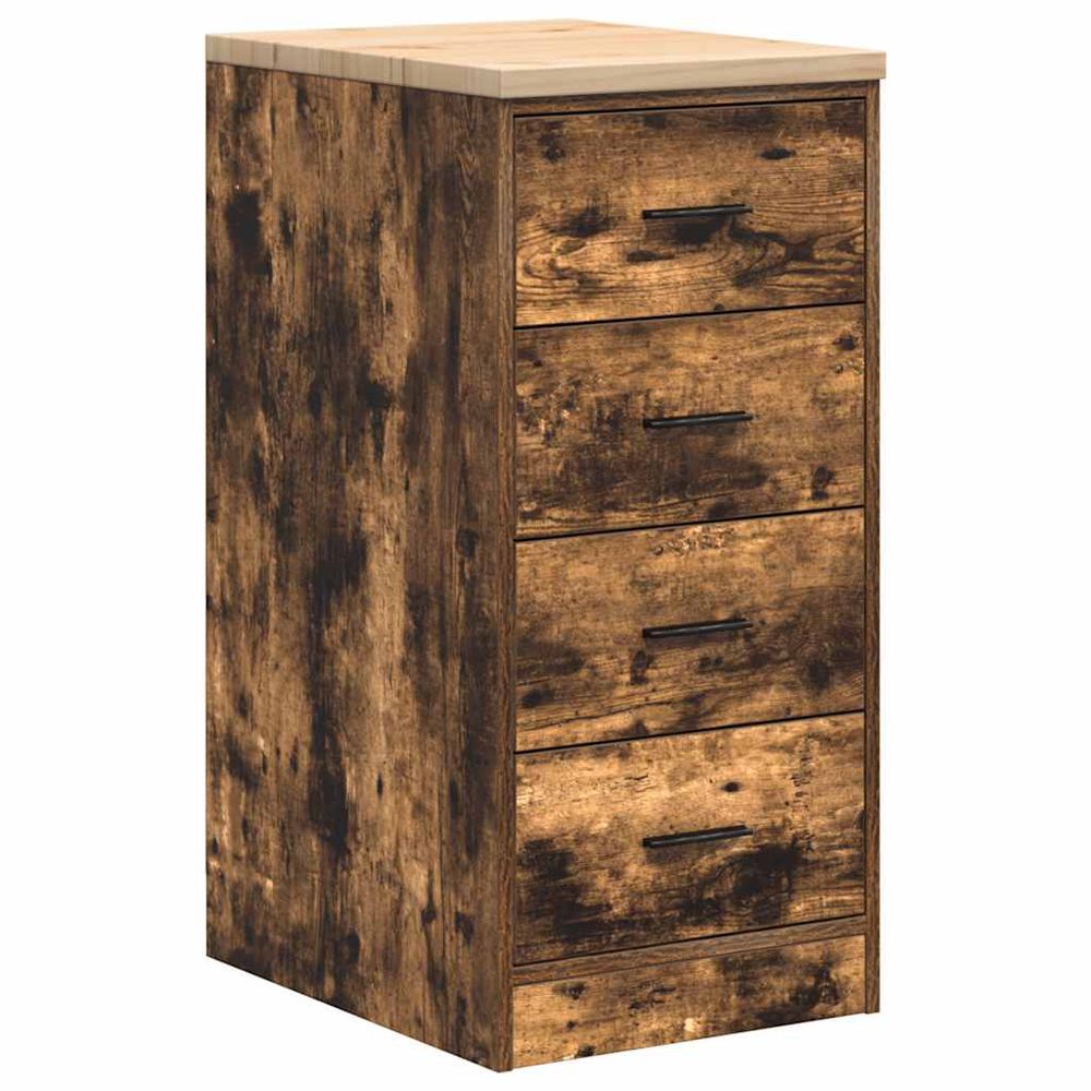 Armoire de rangement de garage chêne fumé 40x51x85 cm bois pin