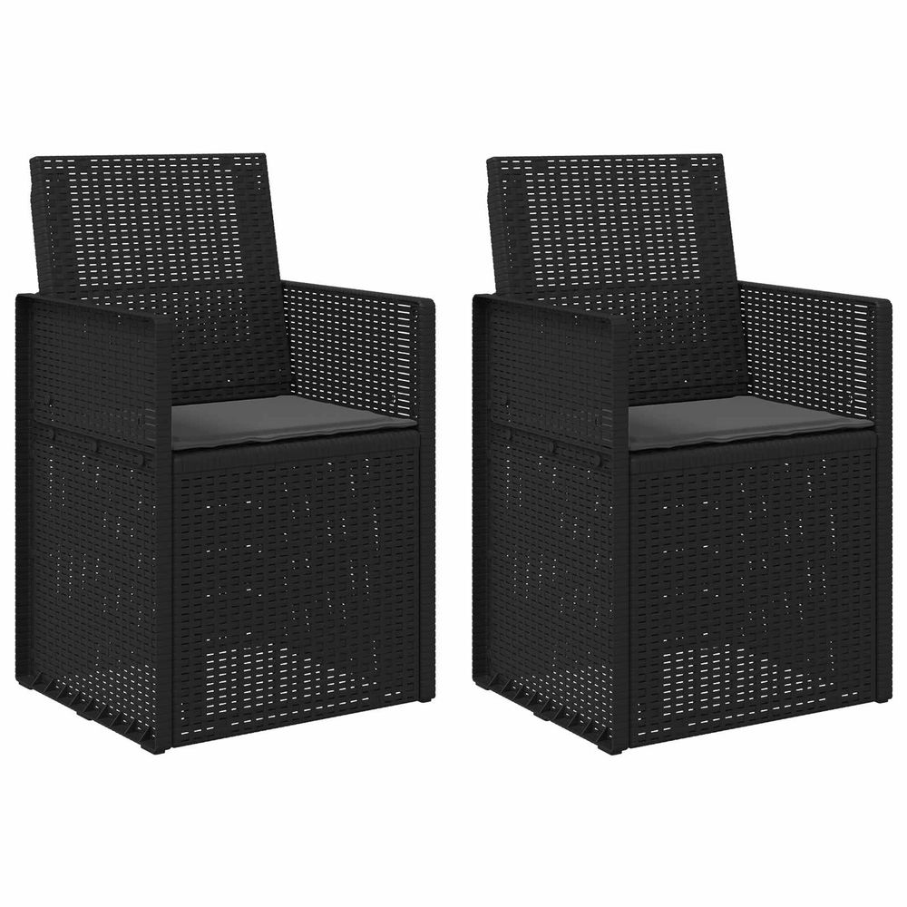 Chaises de jardin salle à manger 2 pc anthracite pp