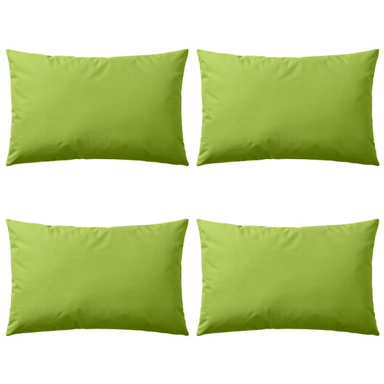 Oreiller d'extérieur lot de 4 60 x 40 cm vert pomme