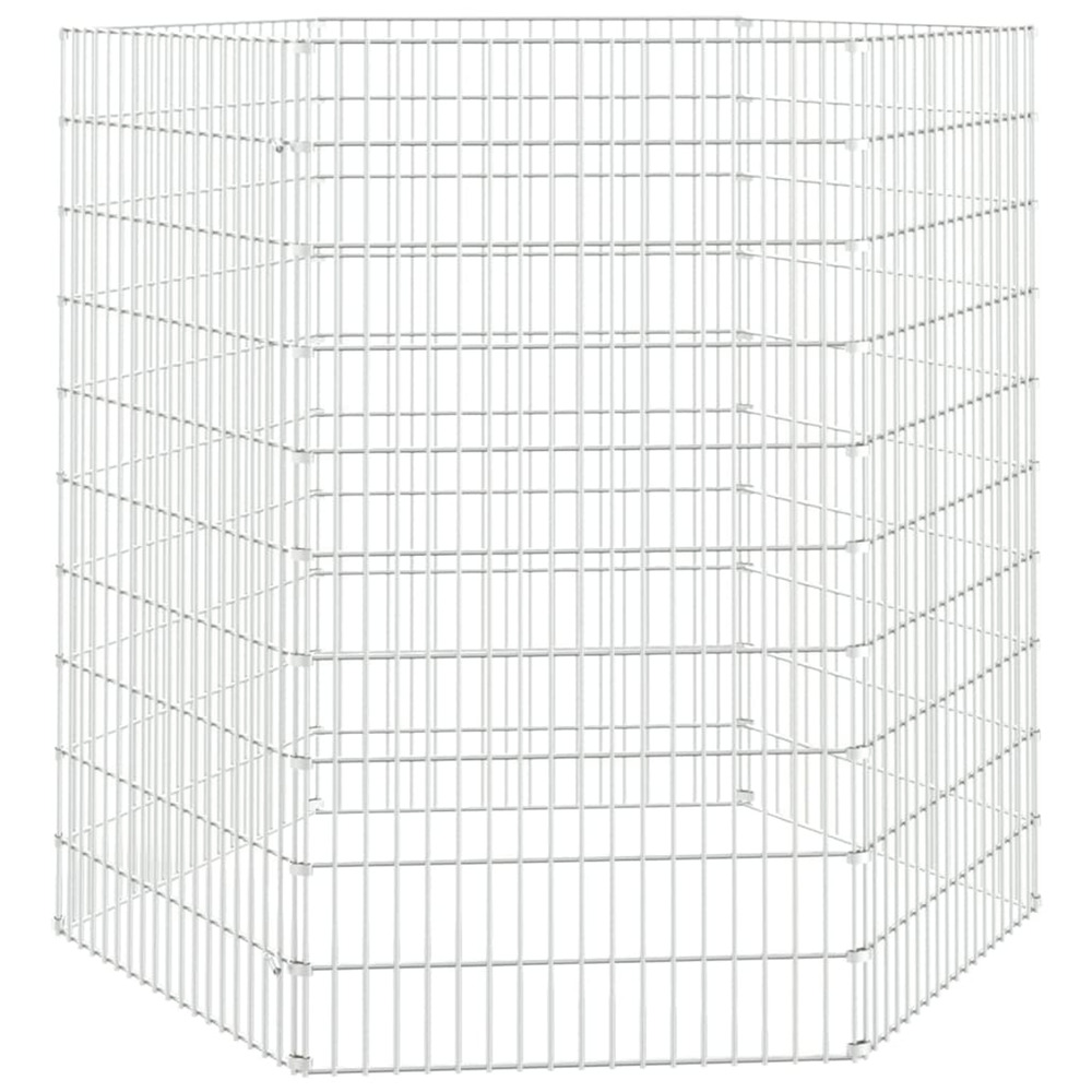 Enclos d'animaux en liberté 6 panneaux 54x100 cm fer galvanisé