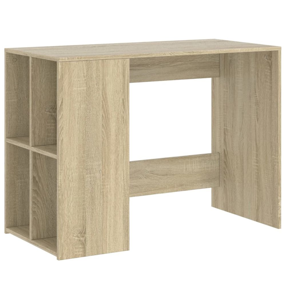 Bureau chêne sonoma 102x50x75 cm bois d'ingénierie
