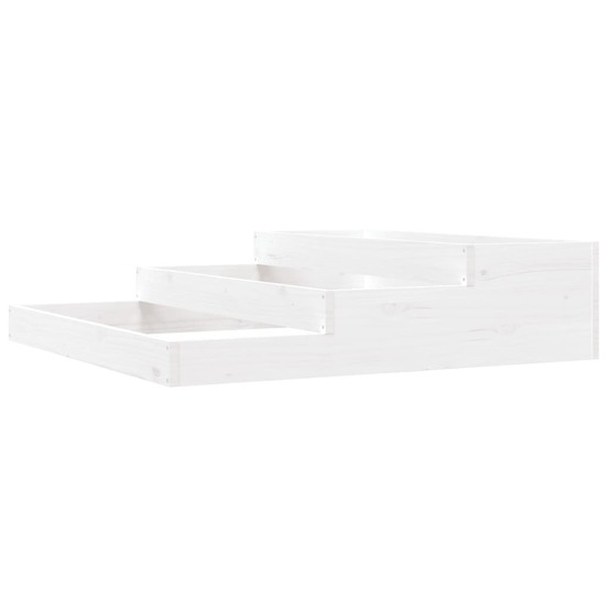Jardinière blanc 107x107x27 cm bois massif de pin