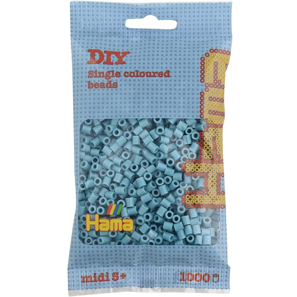 Sachet 1000 perles plastique midi turquoise