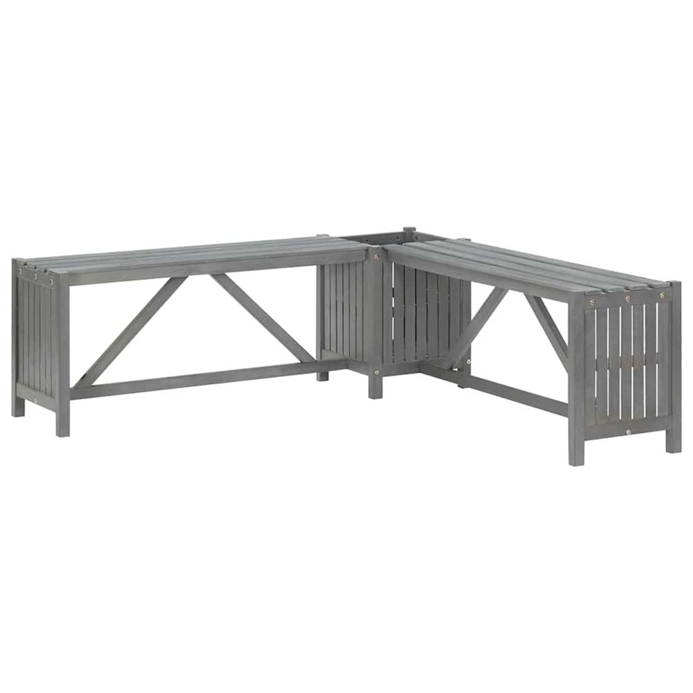 Banc d'angle de jardin et jardiniÃšre