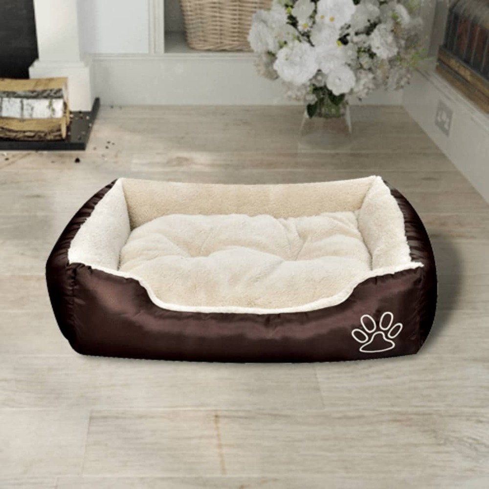 Lit chaud pour chiens avec coussin rembourré taille m