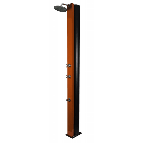 Douche de piscine solaire cross orange avec rince pieds 40l