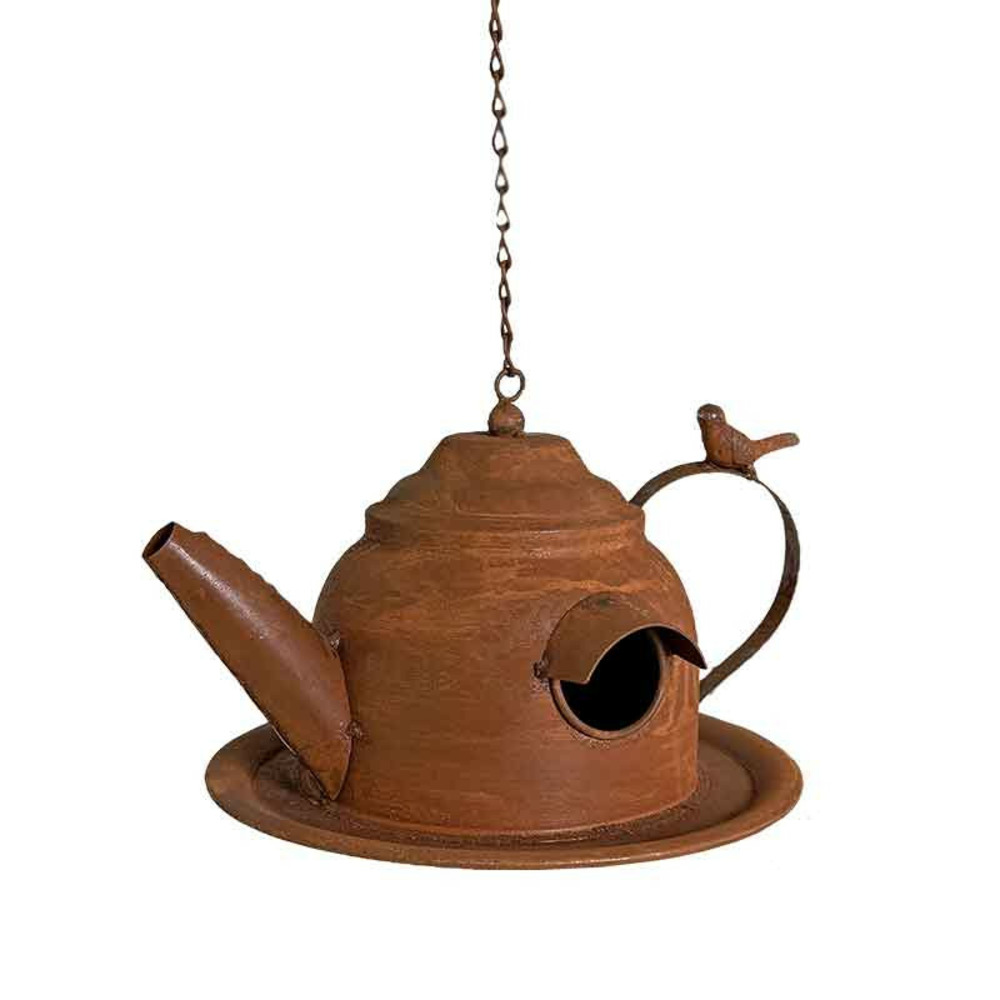 Mangeoire à suspendre théière fer 22x17x26cm