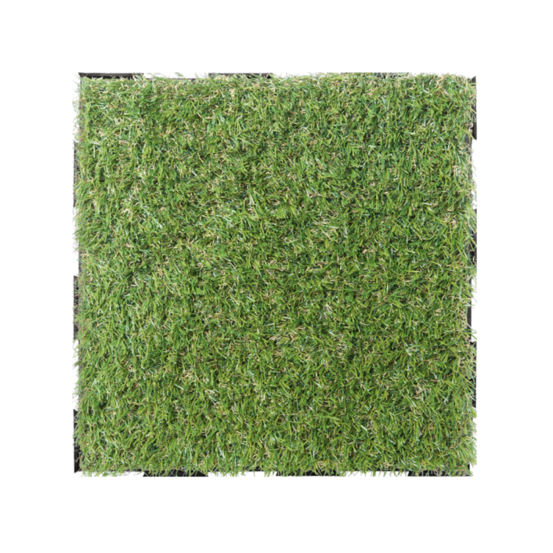 Dalle en gazon synthétique snap & go (lot de 4) - vert foncé 30 x 30 cm