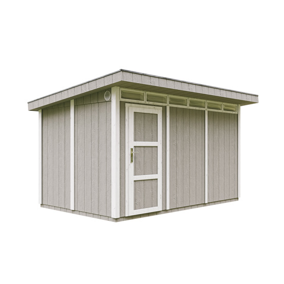 Abri de jardin à base de bois en panneaux lp smartside 9 m²-avec sol l412xl279xh237cm-timbela m904- couleur de peinture tundra grey