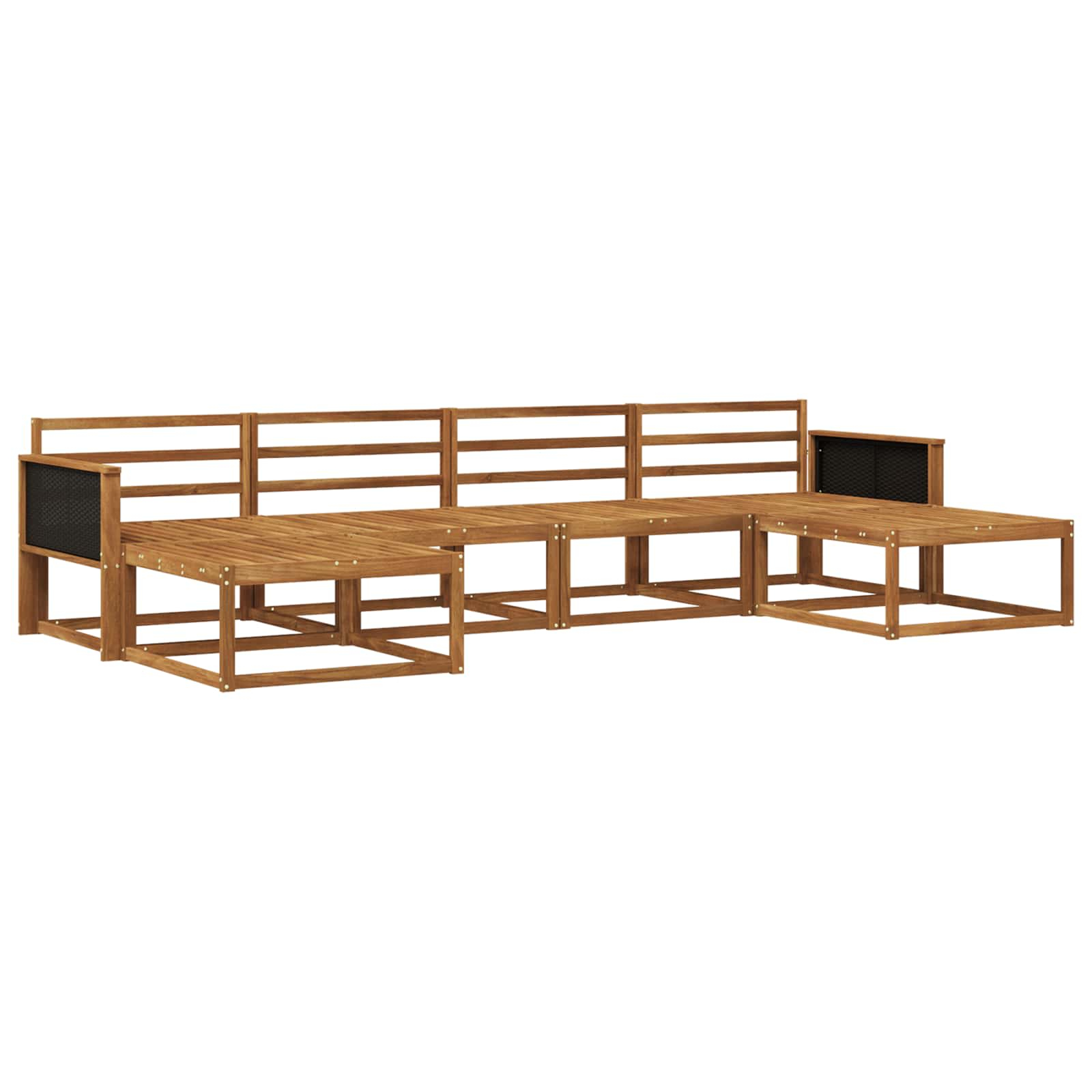 Ensemble de canapés d'extérieur 6 pcs naturel
