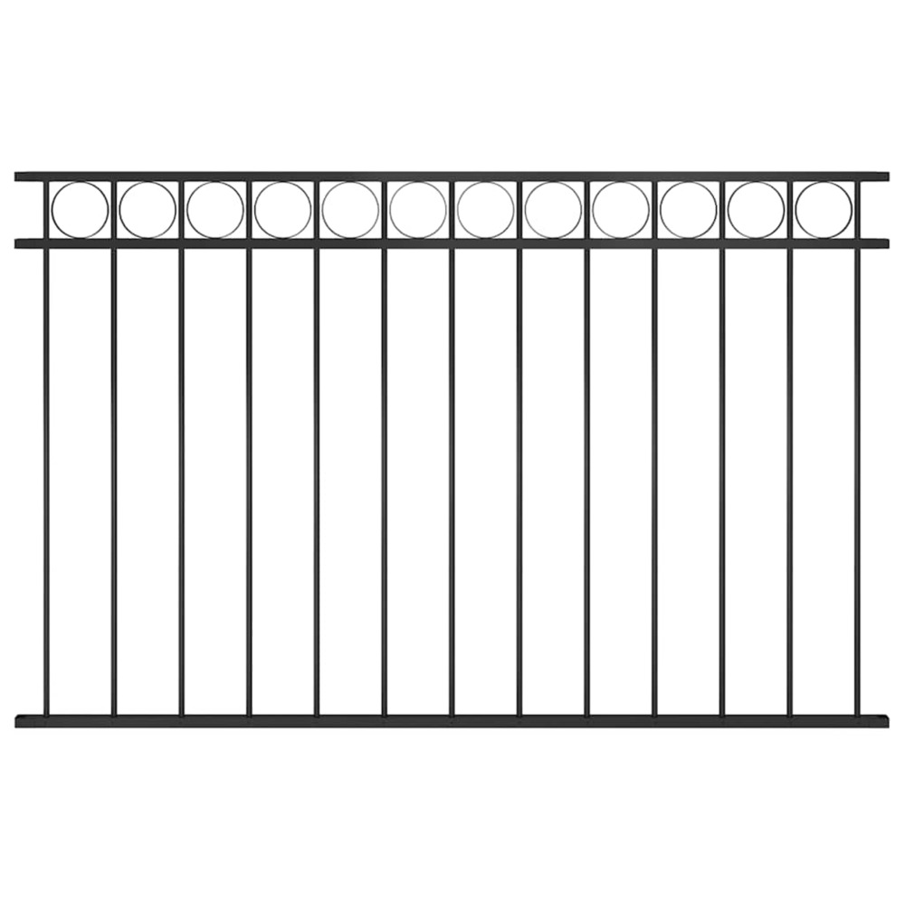 Panneau de clôture assen en acier 1,7 x 1 m noir