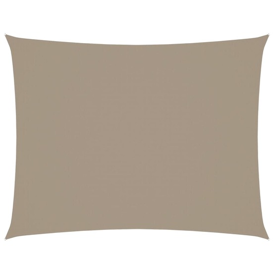 Voile de parasol tissu oxford rectangulaire 3,5x5 m taupe
