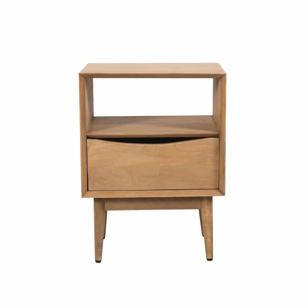 Gute-table de chevet 1 tiroir en bois de manguier