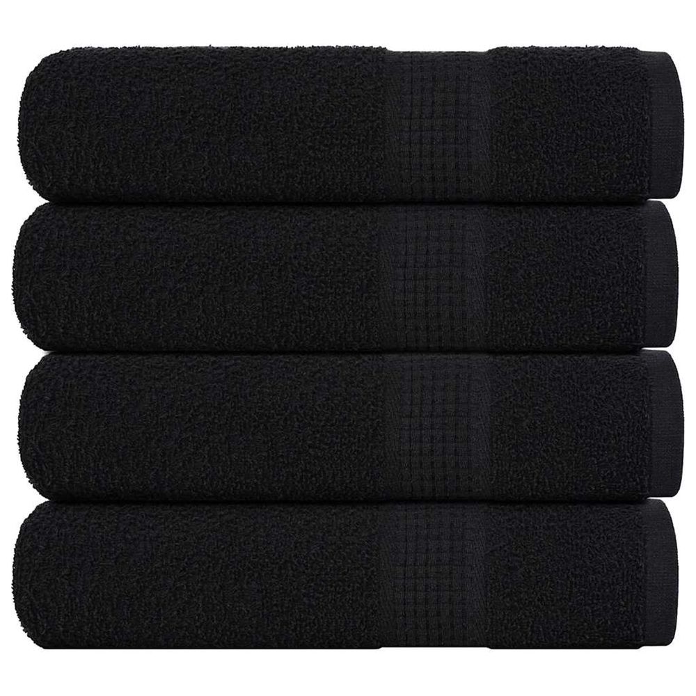 Essuie-mains frogn 4 pcs noir 50x100 cm 360 g/m²