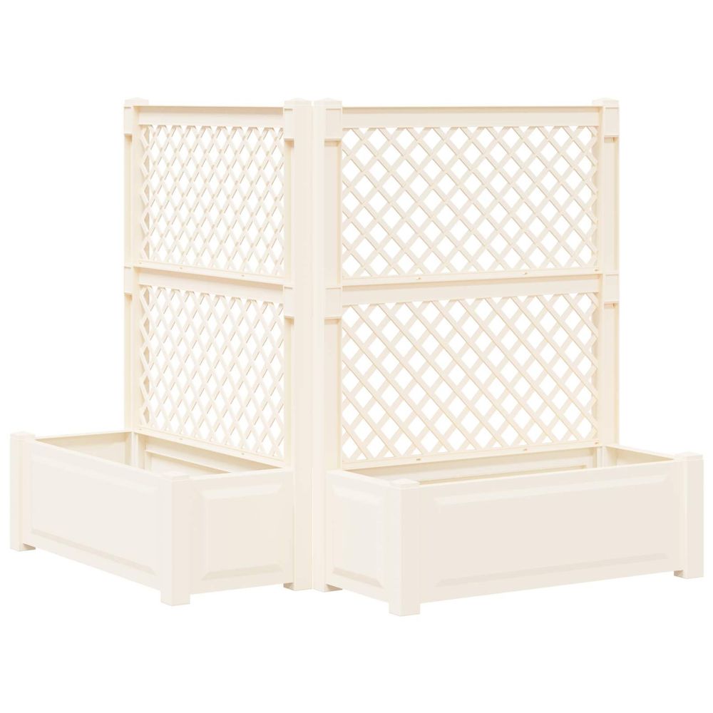 Grand bac avec treille 2 pc pp blanc