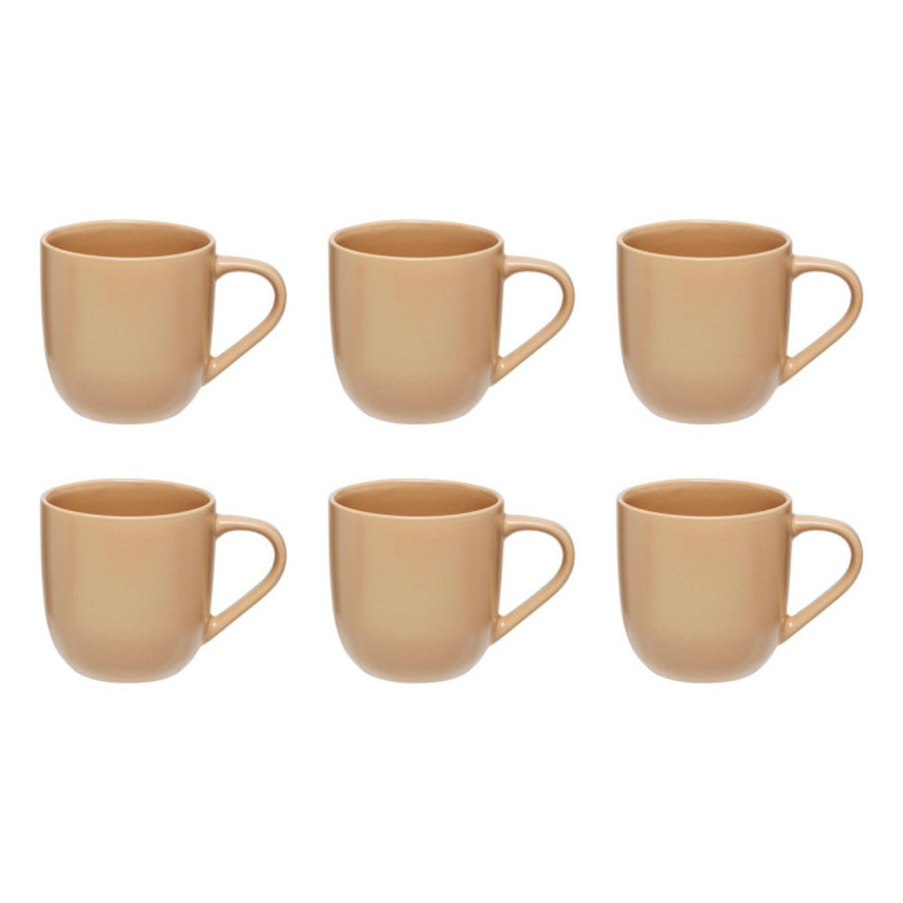 Lot de 6 mugs en céramique maé 24cl beige
