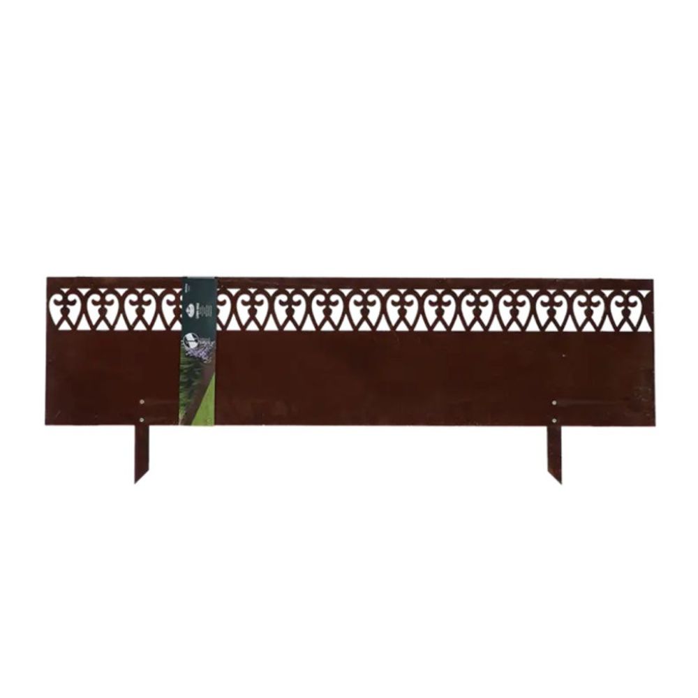 Bordure jardin acier motif volute 105x35cm