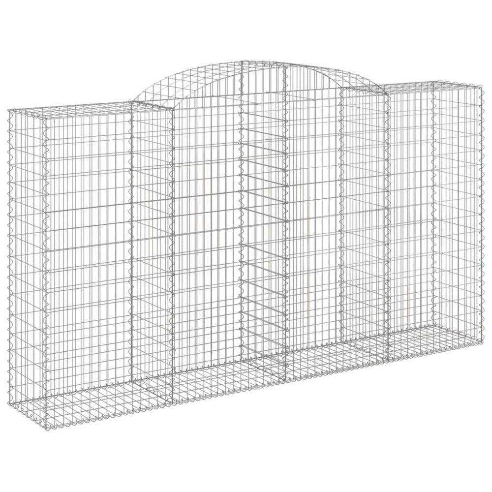 Panier de gabions arqué 300x50x160/180 cm fer galvanisé