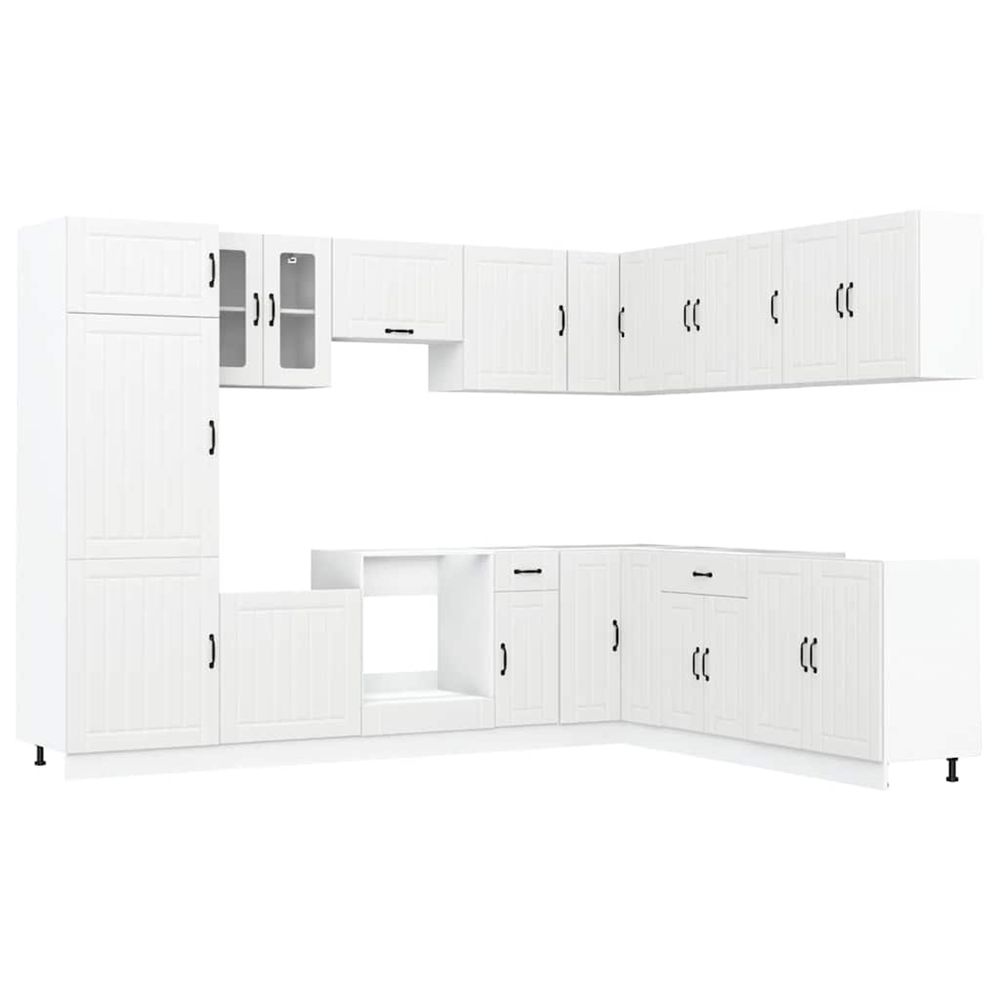 Ensemble d'armoires de cuisine 14 pcs lucca bois d'ingénierie