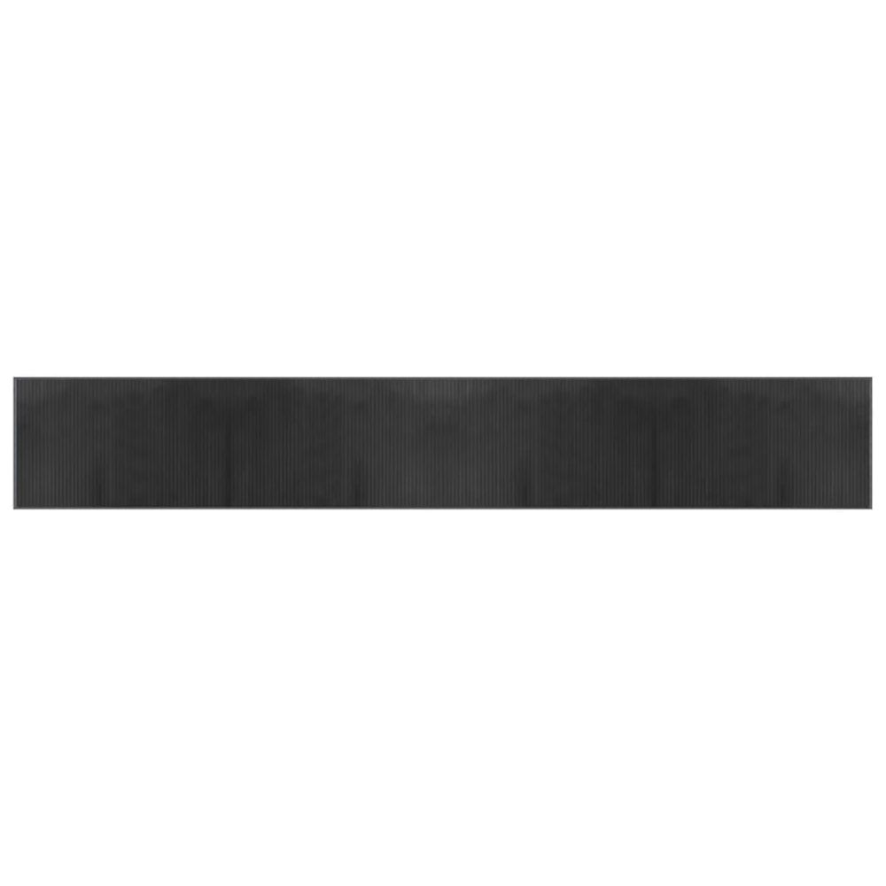Tapis rectangulaire gris 60x400 cm bambou