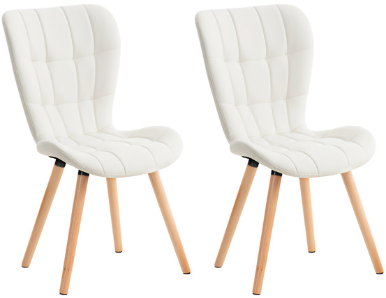 Lot de 2 chaises elda simili cuir