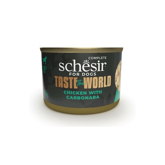 Taste the world poulet carbonara schesir chien 150 g