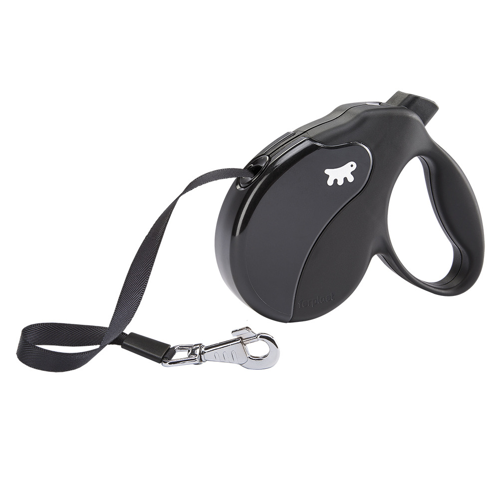 Ferplast laisse chien enrouleur amigo large, laisse pour chiens de grande taille jusqu'à 50 kg. Sangle extensible maximum de 5 m.