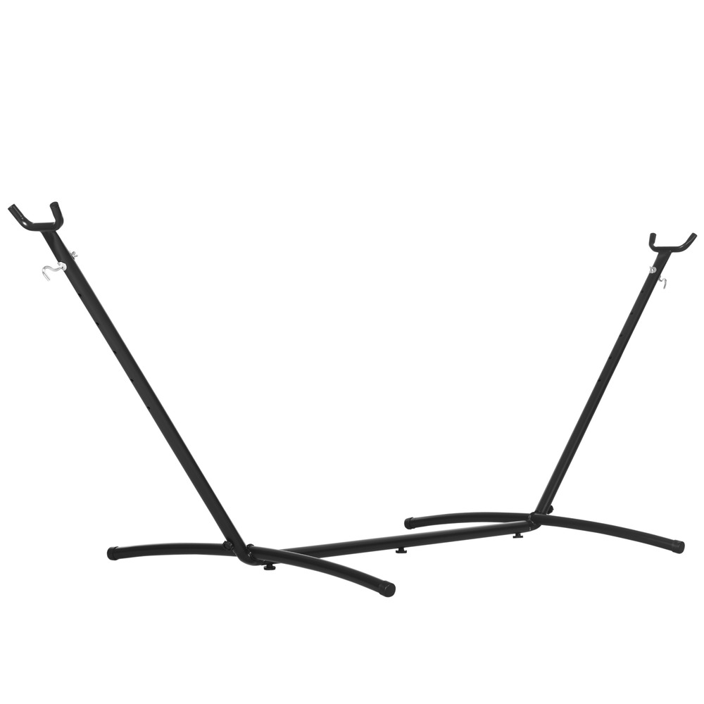 Pied métallique pour hamac robuste 280×120×110kg capacité 120kg jardin plage