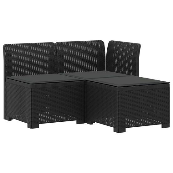 Canapé de jardin 3 places avec coussins look rattan 3 place pp