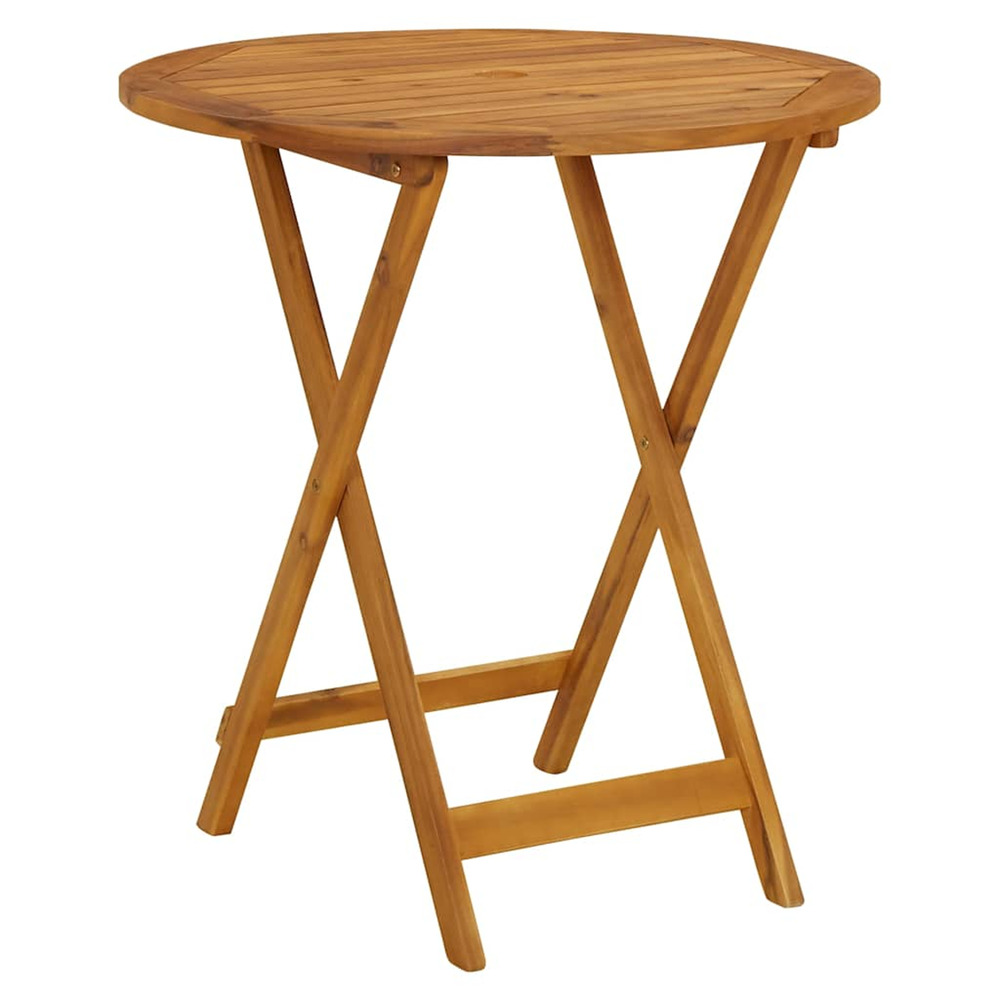 Table pliable de jardin 70 cm bois d'acacia solide