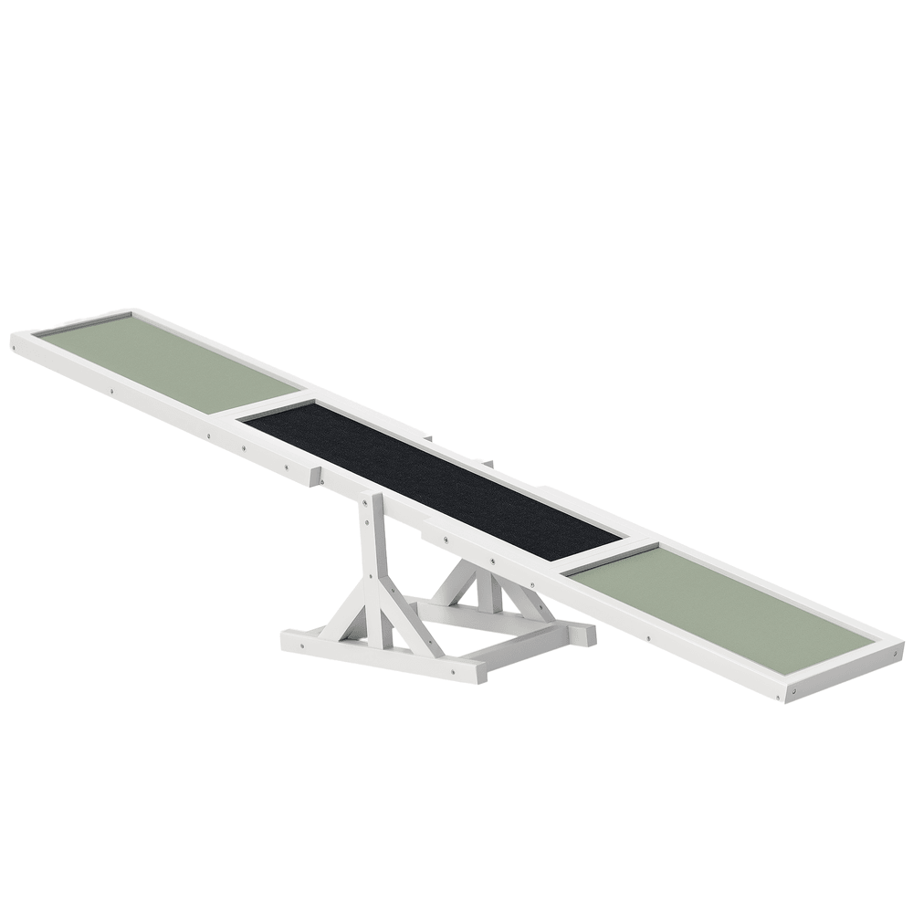 Bascule agilité pour chien bois sapin extérieur équilibre et motricité 180x30cm blanc - comfortxl outdoor living