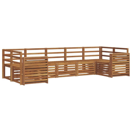 Ensembles de canapés 7 pcs naturel bois d'acacia massif