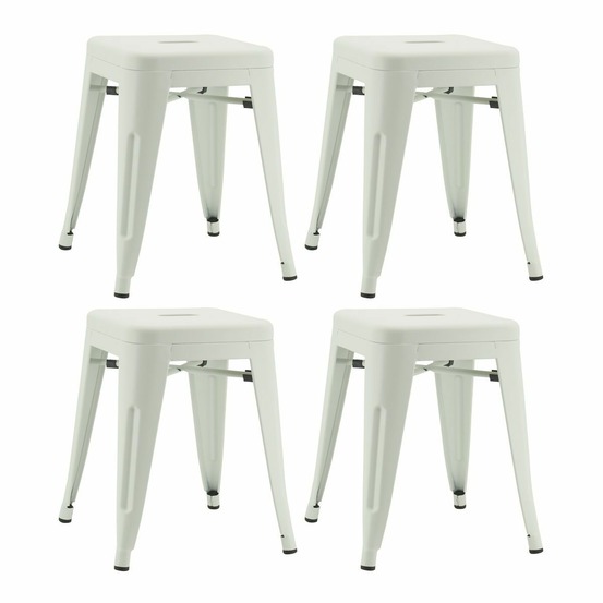 Tabouret industriel en métal laqué (lot de 4)