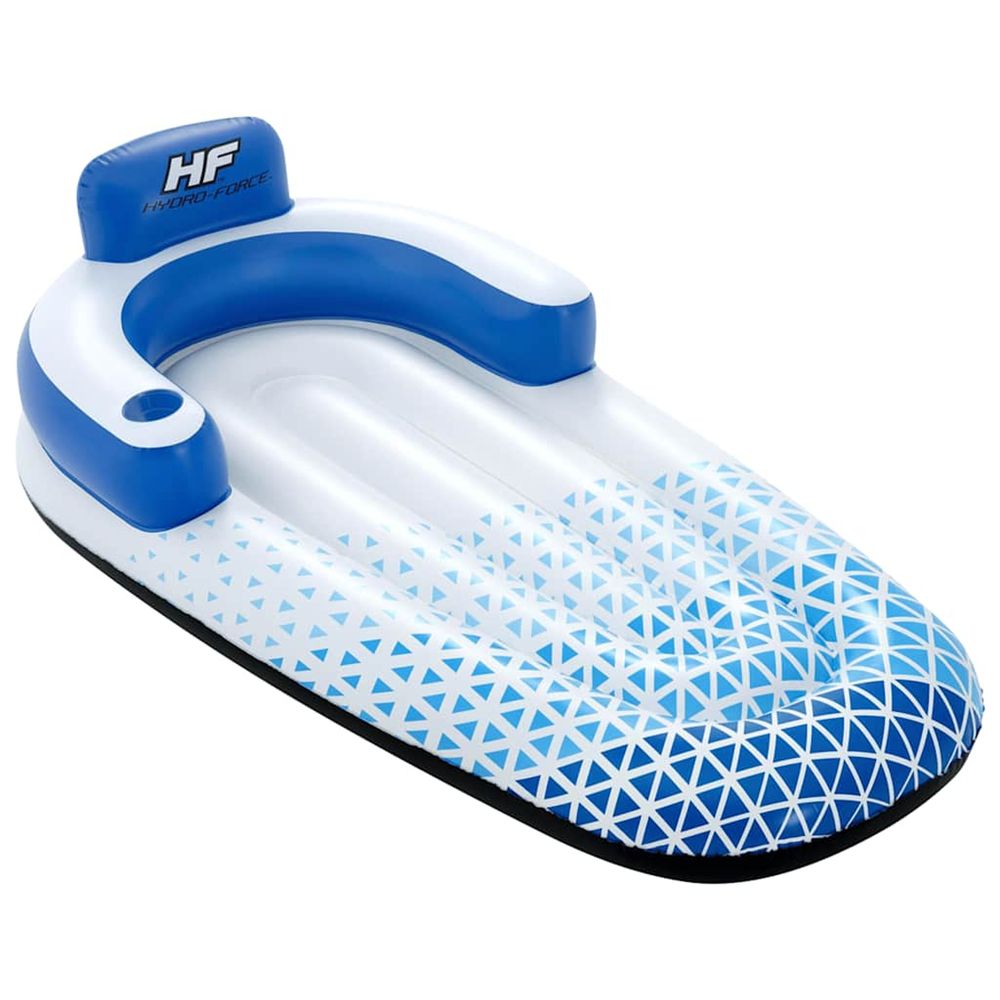 Chaise longue flottante hydro force 183x97 cm bleu bain de soleil