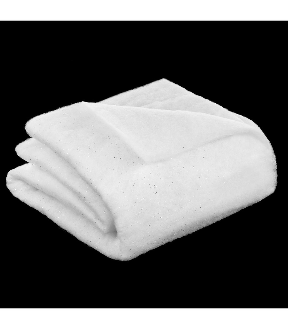 Déco de noël tapis de neige pailleté carré 1 m x 1 m