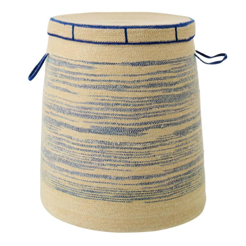 Panier avec couvercle en jonc 