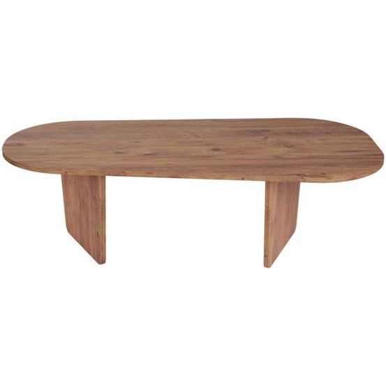 Table basse ovale en aggloméré ovalis pin