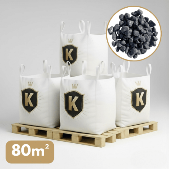 Galet marbre gris anthracite 25/40 mm – pack 4 big bag +/- 1,5t – 80 m²