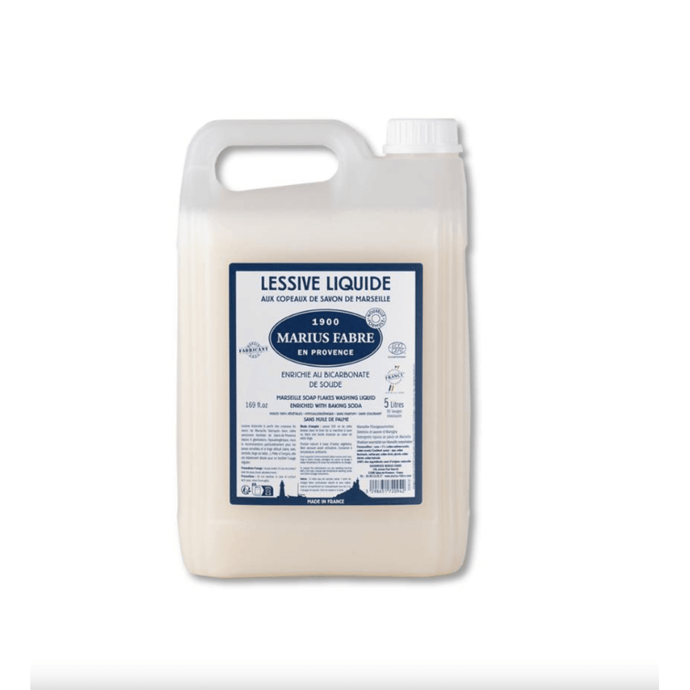 Lessive aux copeaux de savon de marseille 5 l – bicarbonate de soude