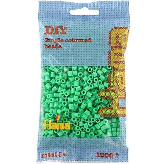 Sachet 1000 perles plastique midi vert clair
